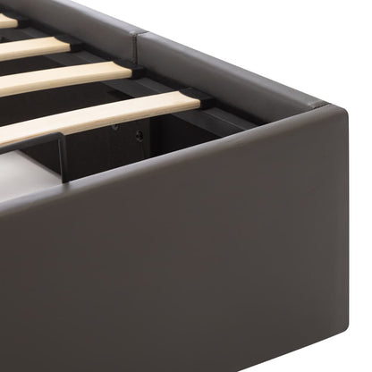 Giroletto con Contenitore Idraulico Grigio Similpelle 90x200cm | homemem39