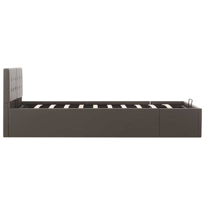 Giroletto con Contenitore Idraulico Grigio Similpelle 120x200cm | homemem39