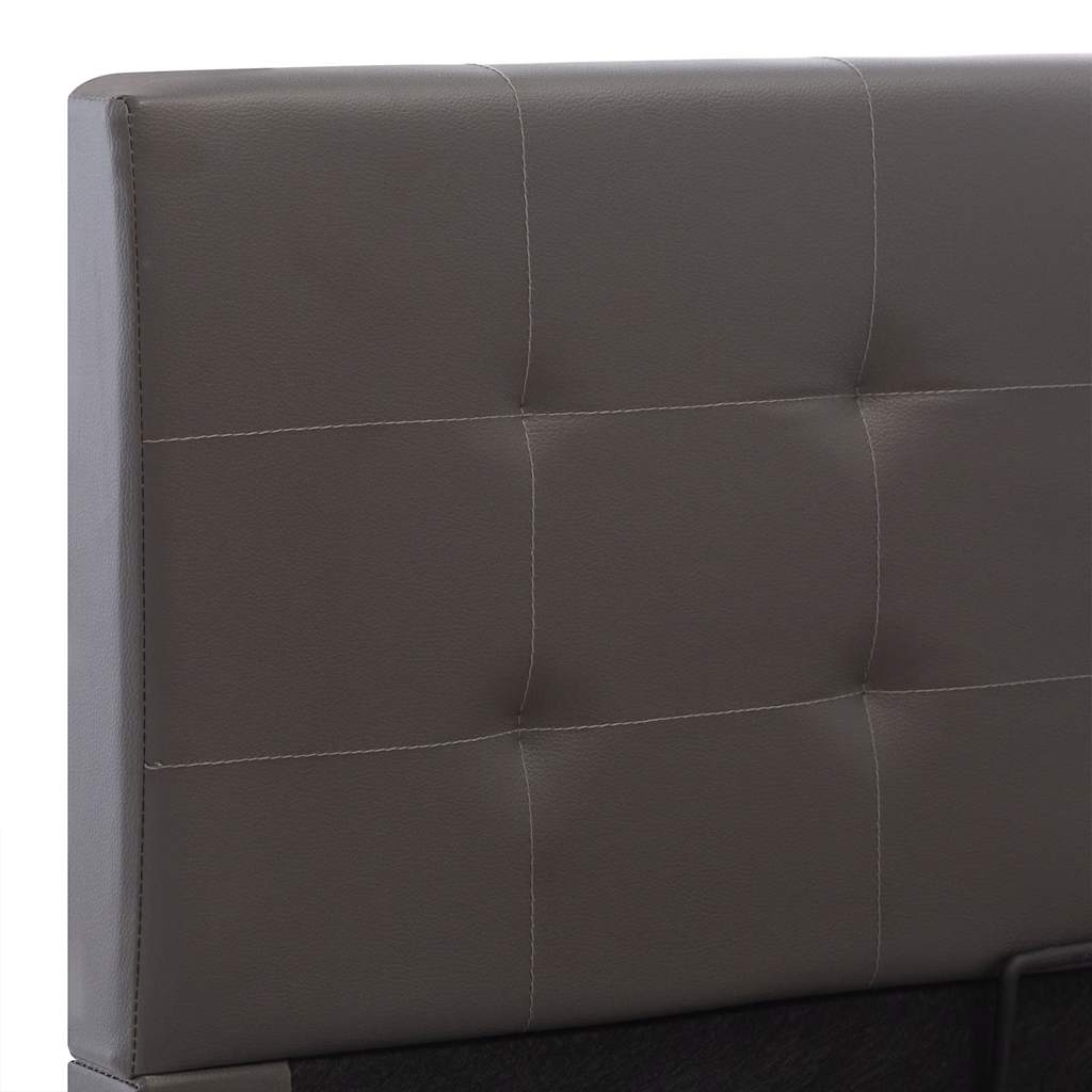 Giroletto con Contenitore Idraulico Grigio Similpelle 120x200cm | homemem39