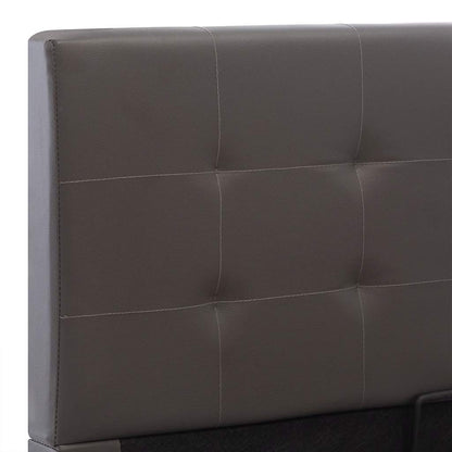 Giroletto con Contenitore Idraulico Grigio Similpelle 120x200cm | homemem39