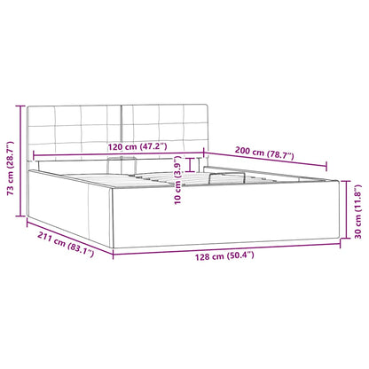 Giroletto con Contenitore Idraulico Grigio Similpelle 120x200cm | homemem39