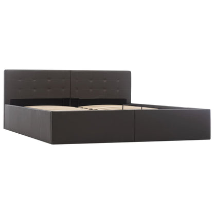 Giroletto con Contenitore Idraulico Grigio Similpelle 160x200cm | homemem39