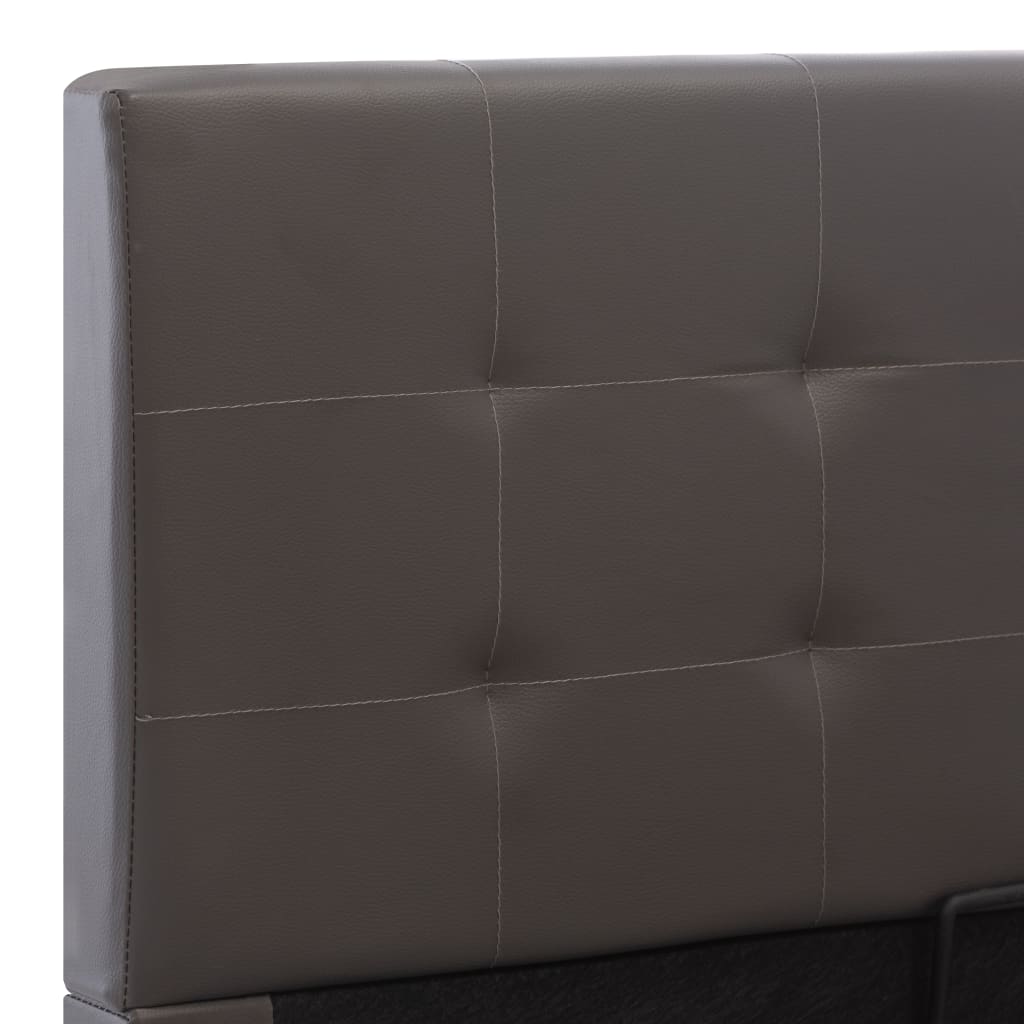 Giroletto con Contenitore Idraulico Grigio Similpelle 160x200cm | homemem39