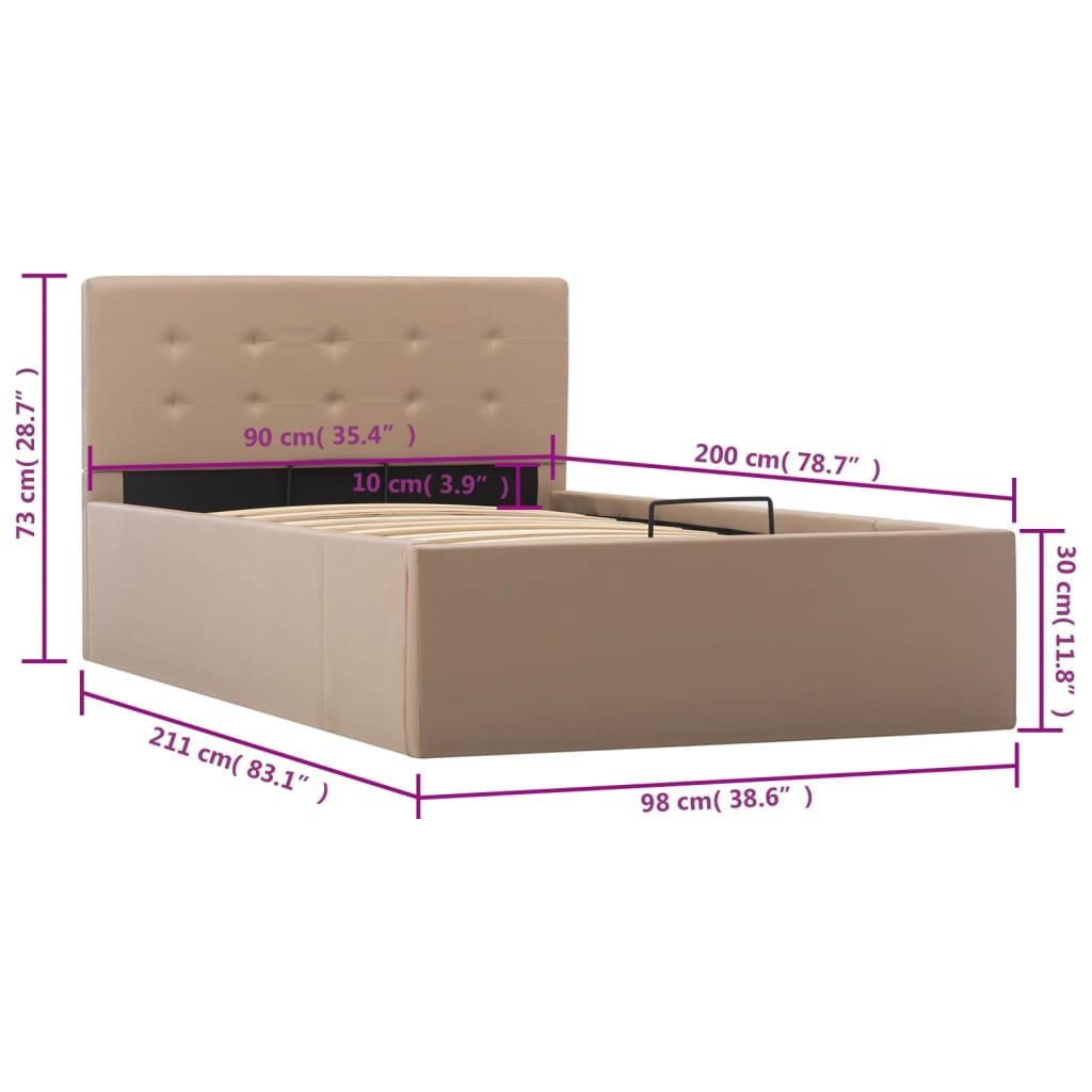 Giroletto Idraulico Cappuccino in Similpelle 90x200cm | homemem39