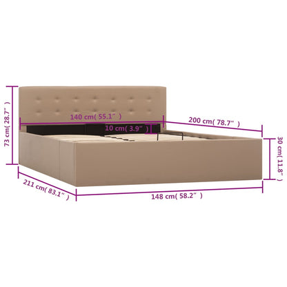 Giroletto Idraulico Contenitore Cappuccino Similpelle 140x200cm | homemem39