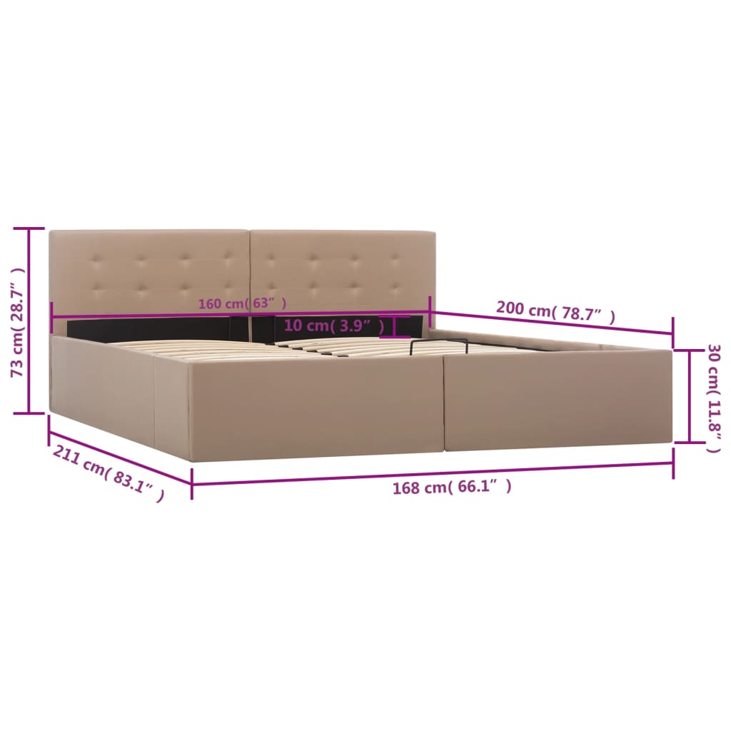Giroletto Idraulico Cappuccino Similpelle 160x200cm | homemem39