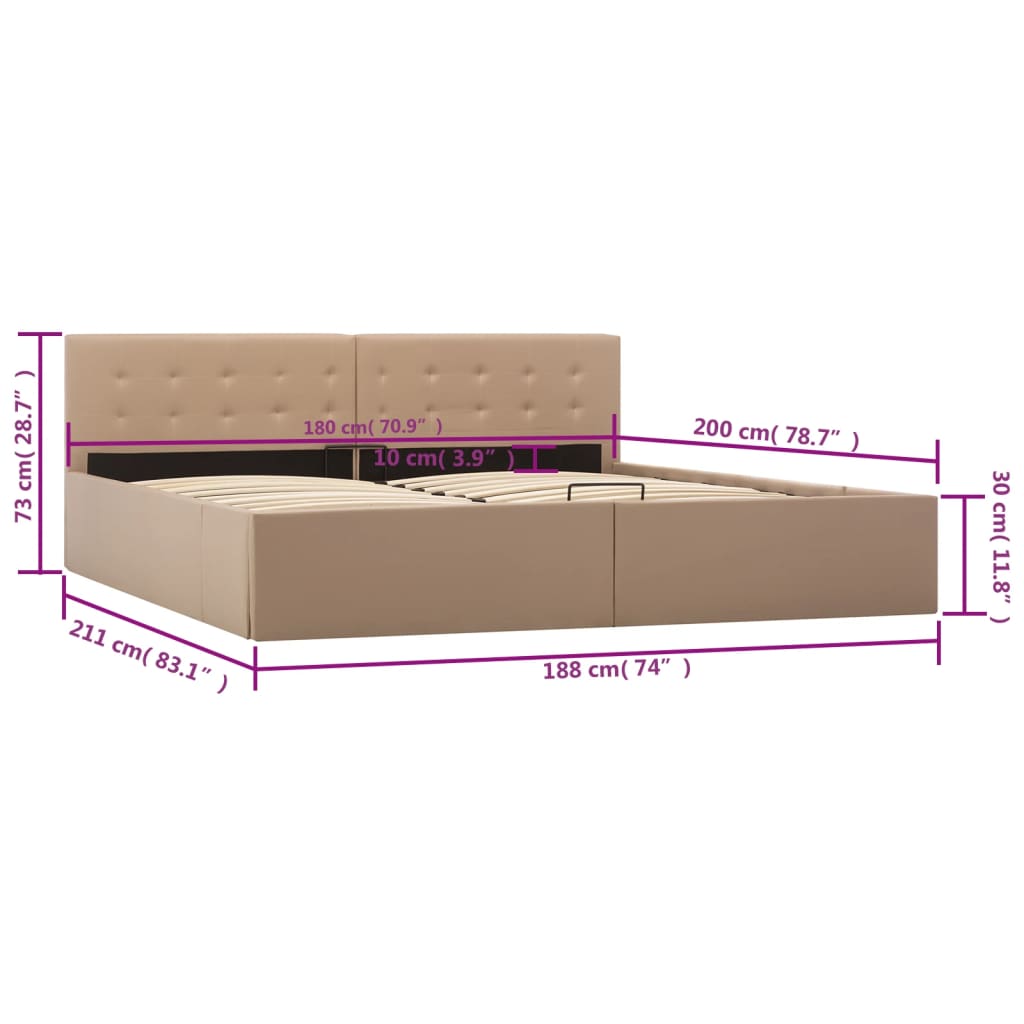 Giroletto Idraulico Cappuccino Similpelle 180x200cm | homemem39