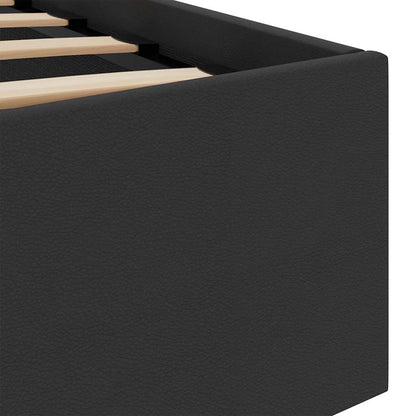 Giroletto Contenitore Idraulico LED Nero Similpelle 90x200 cm