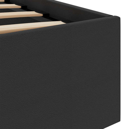 Giroletto Contenitore Idraulico LED Nero Similpelle 140x200 cm