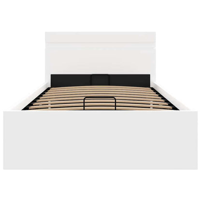 Giroletto Contenitore Idraulico LED Bianco Similpelle 90x200 cm | homemem39