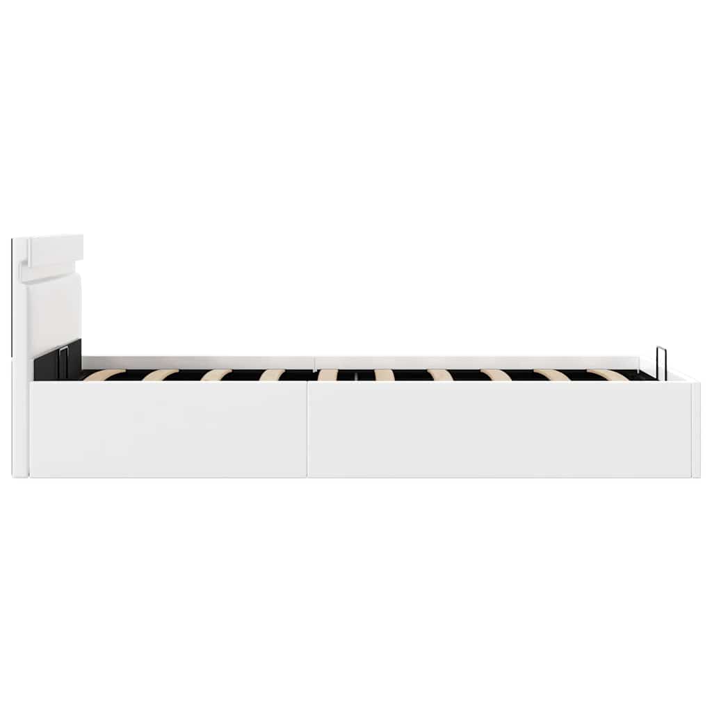 Giroletto Contenitore Idraulico LED Bianco Similpelle 90x200 cm | homemem39