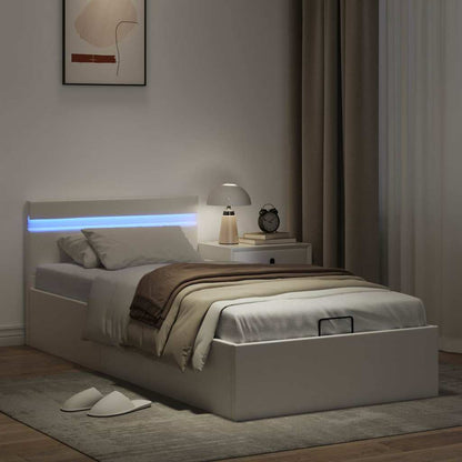 Giroletto Contenitore Idraulico LED Bianco Similpelle 100x200cm | homemem39