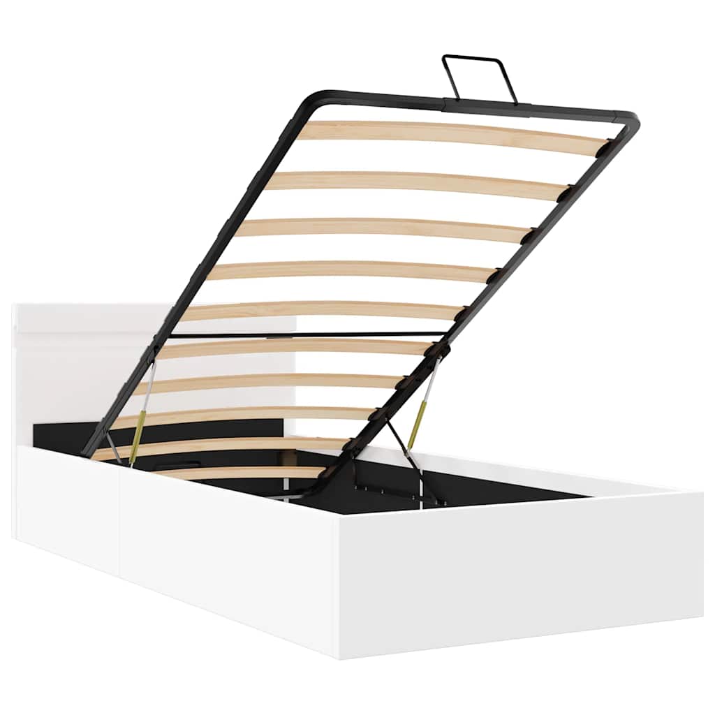 Giroletto Contenitore Idraulico LED Bianco Similpelle 100x200cm | homemem39