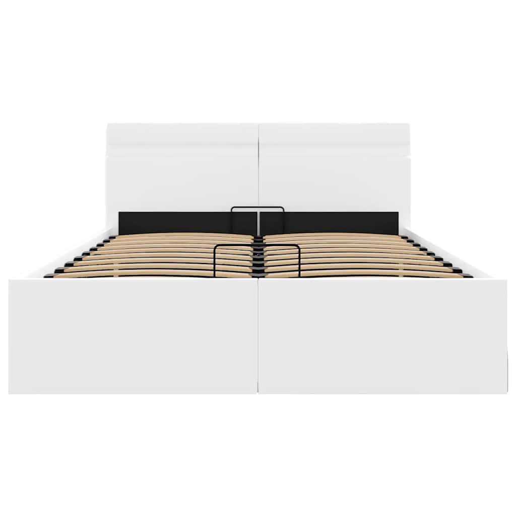 Giroletto Contenitore Idraulico LED Bianco Similpelle 120x200cm | homemem39