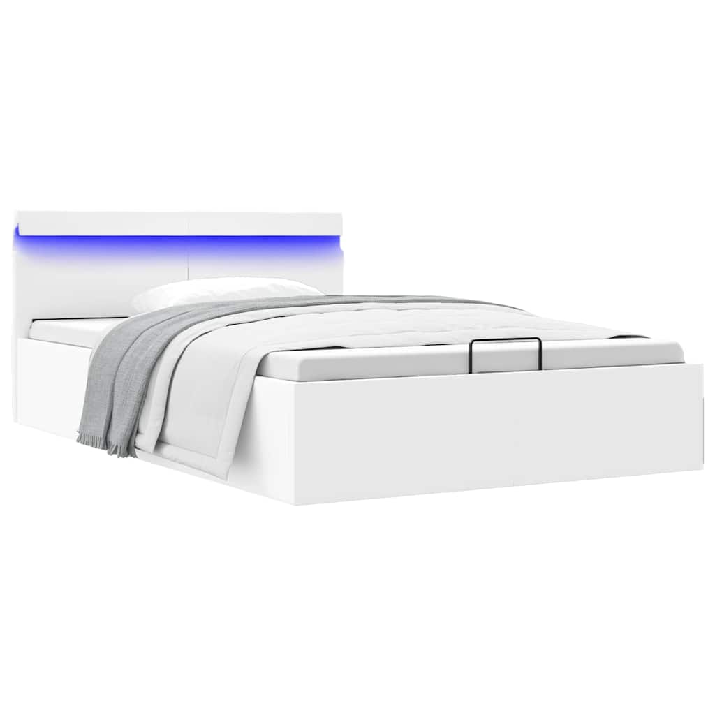 Giroletto Contenitore Idraulico LED Bianco Similpelle 120x200cm | homemem39