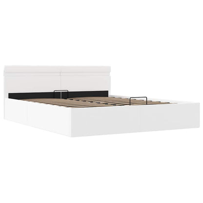 Giroletto Contenitore Idraulico LED Bianco Similpelle 180x200cm | homemem39
