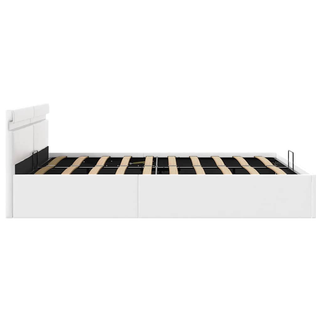 Giroletto Contenitore Idraulico LED Bianco Similpelle 180x200cm | homemem39