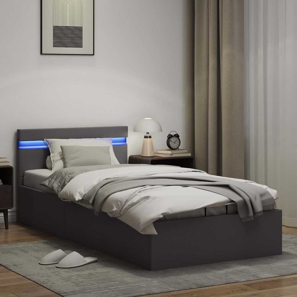 Giroletto Contenitore Idraulico LED Grigio Similpelle 100x200cm | homemem39