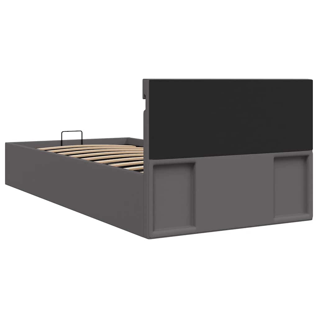 Giroletto Contenitore Idraulico LED Grigio Similpelle 100x200cm | homemem39