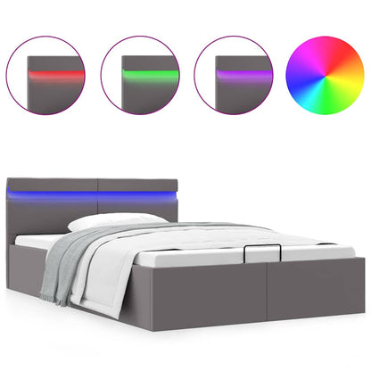 Giroletto Contenitore Idraulico LED Grigio Similpelle 120x200cm | homemem39