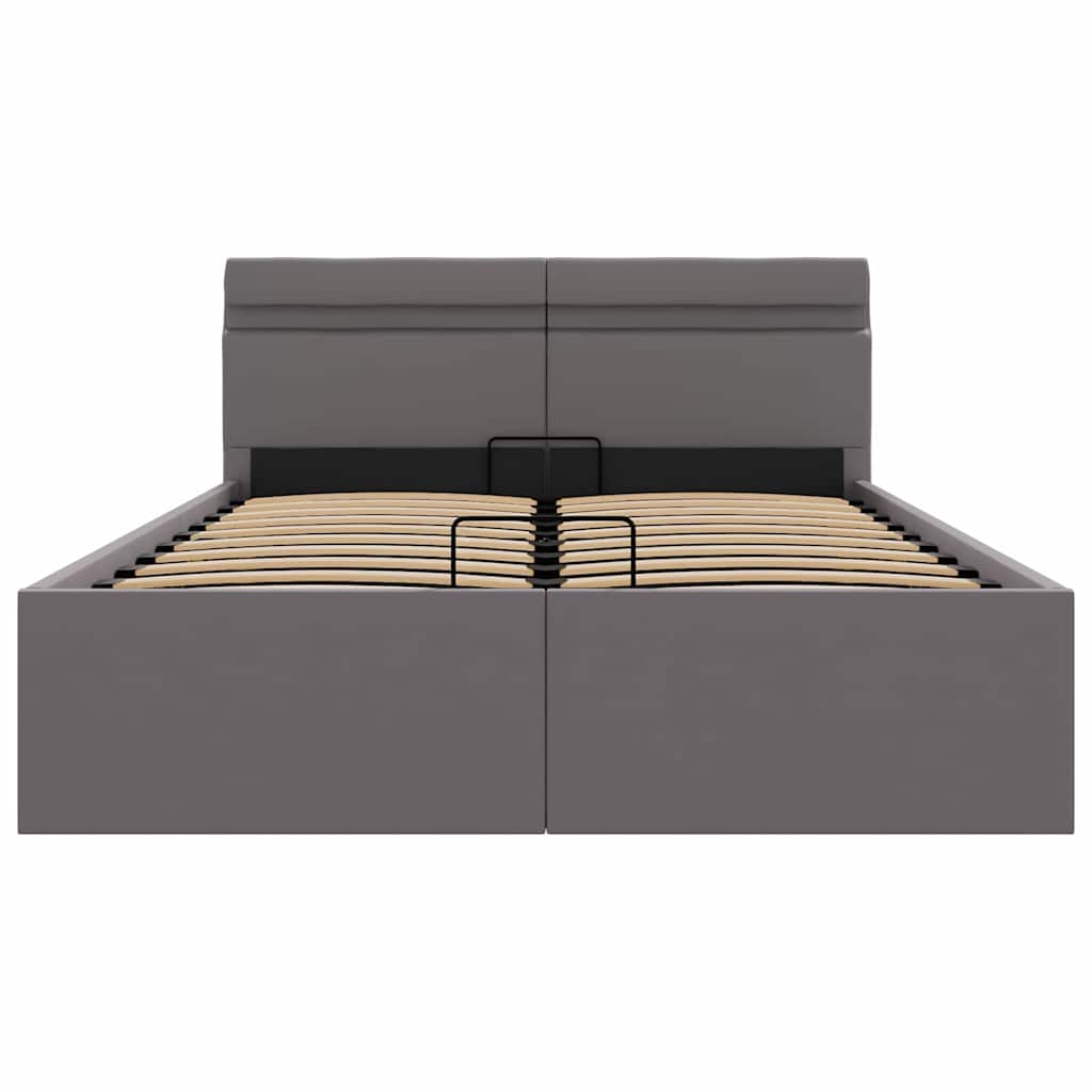 Giroletto Contenitore Idraulico LED Grigio Similpelle 120x200cm | homemem39
