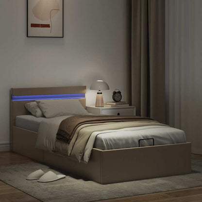 Giroletto Idraulico con LED Cappuccino Similpelle 100x200cm | homemem39