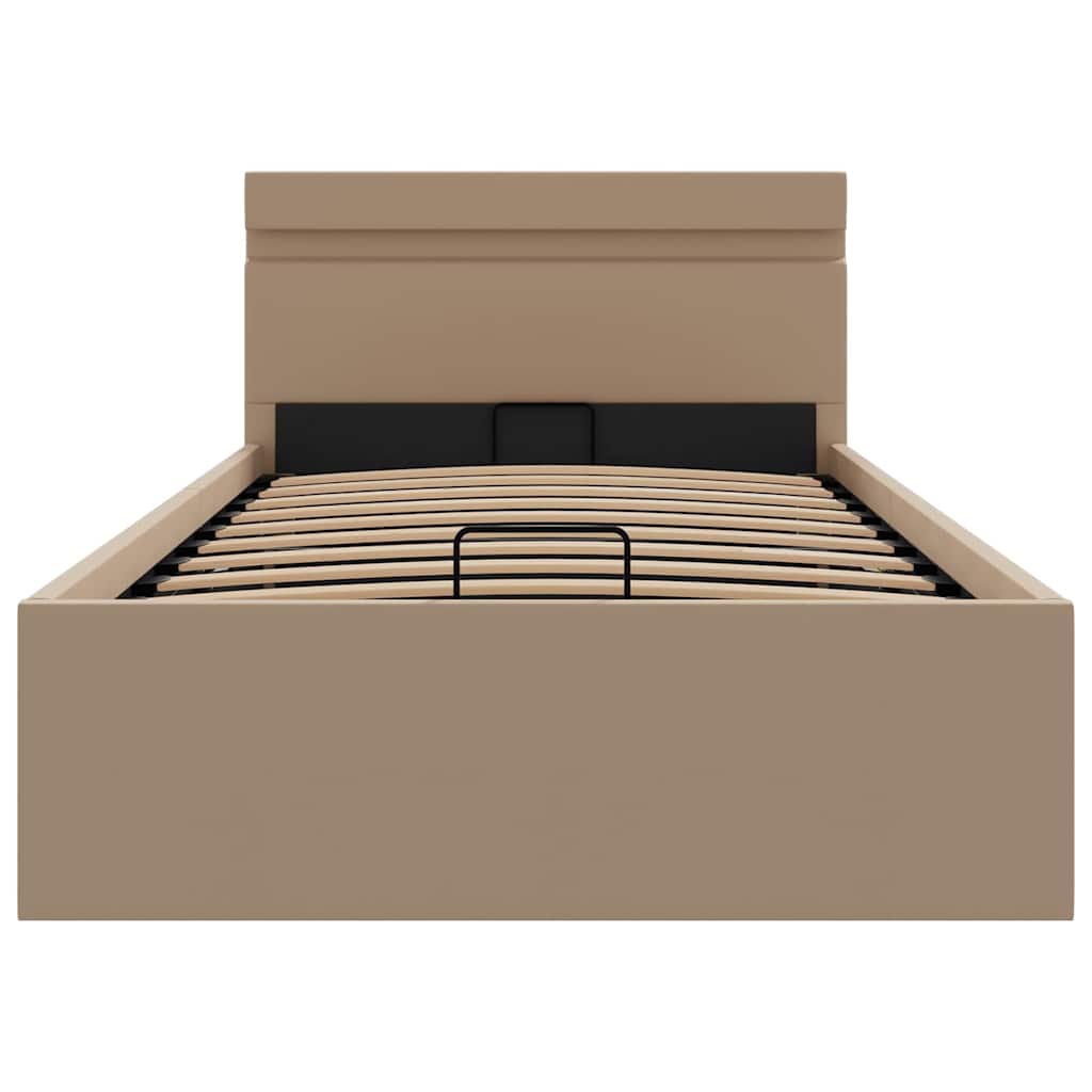 Giroletto Idraulico con LED Cappuccino Similpelle 100x200cm | homemem39