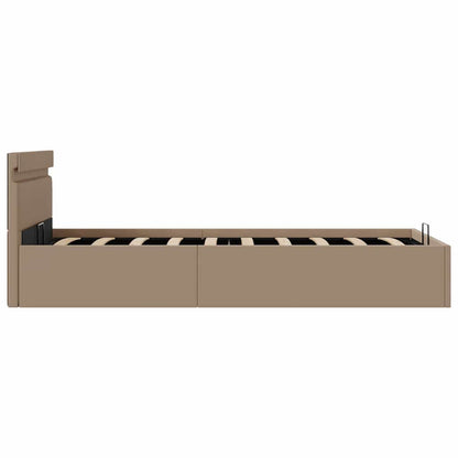 Giroletto Idraulico con LED Cappuccino Similpelle 100x200cm | homemem39