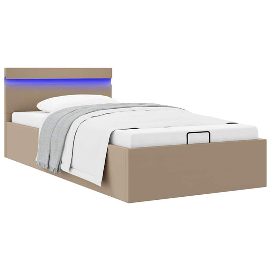 Giroletto Idraulico con LED Cappuccino Similpelle 100x200cm