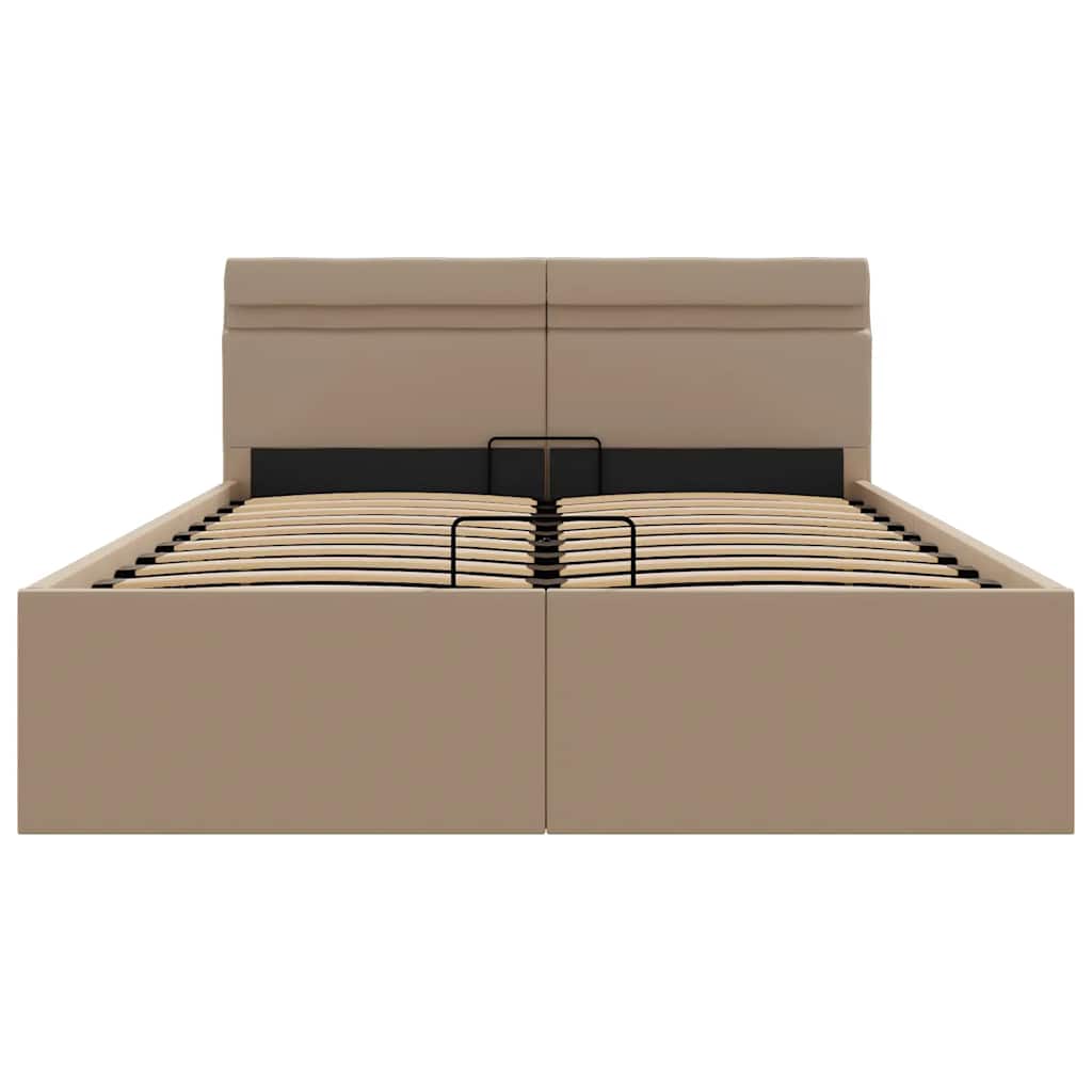 Giroletto Idraulico con LED Cappuccino Similpelle 140x200cm | homemem39