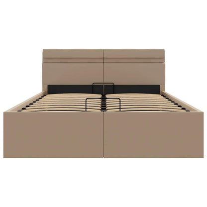 Giroletto Idraulico con LED Cappuccino Similpelle 140x200cm | homemem39