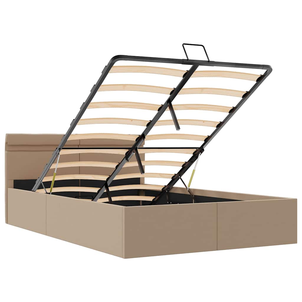 Giroletto Idraulico con LED Cappuccino Similpelle 140x200cm | homemem39
