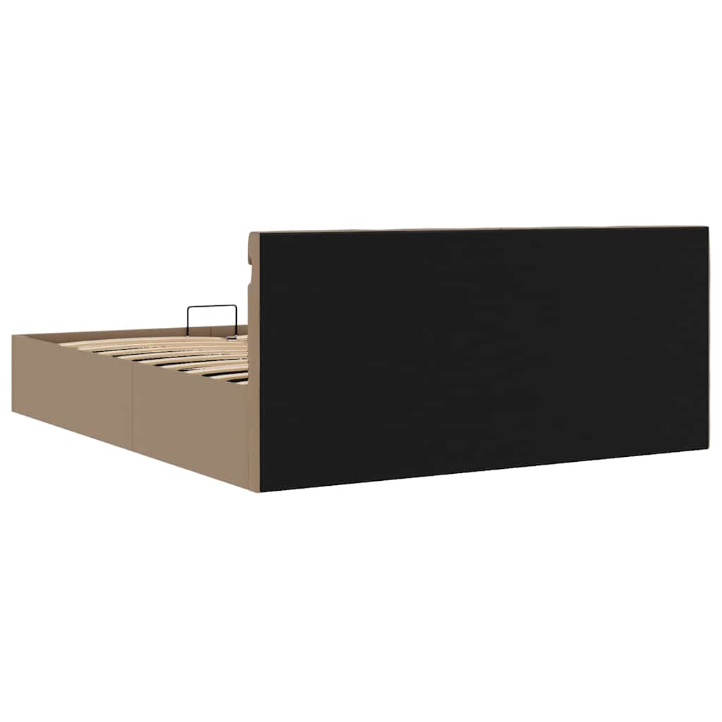 Giroletto Idraulico con LED Cappuccino Similpelle 160x200cm | homemem39