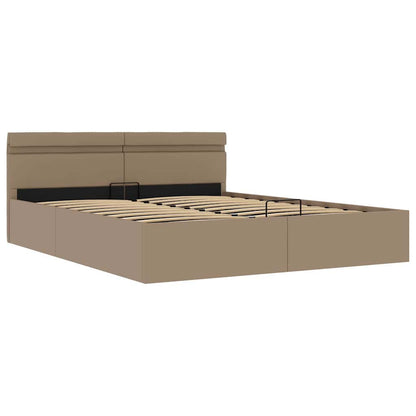 Giroletto Idraulico con LED Cappuccino Similpelle 180x200cm | homemem39