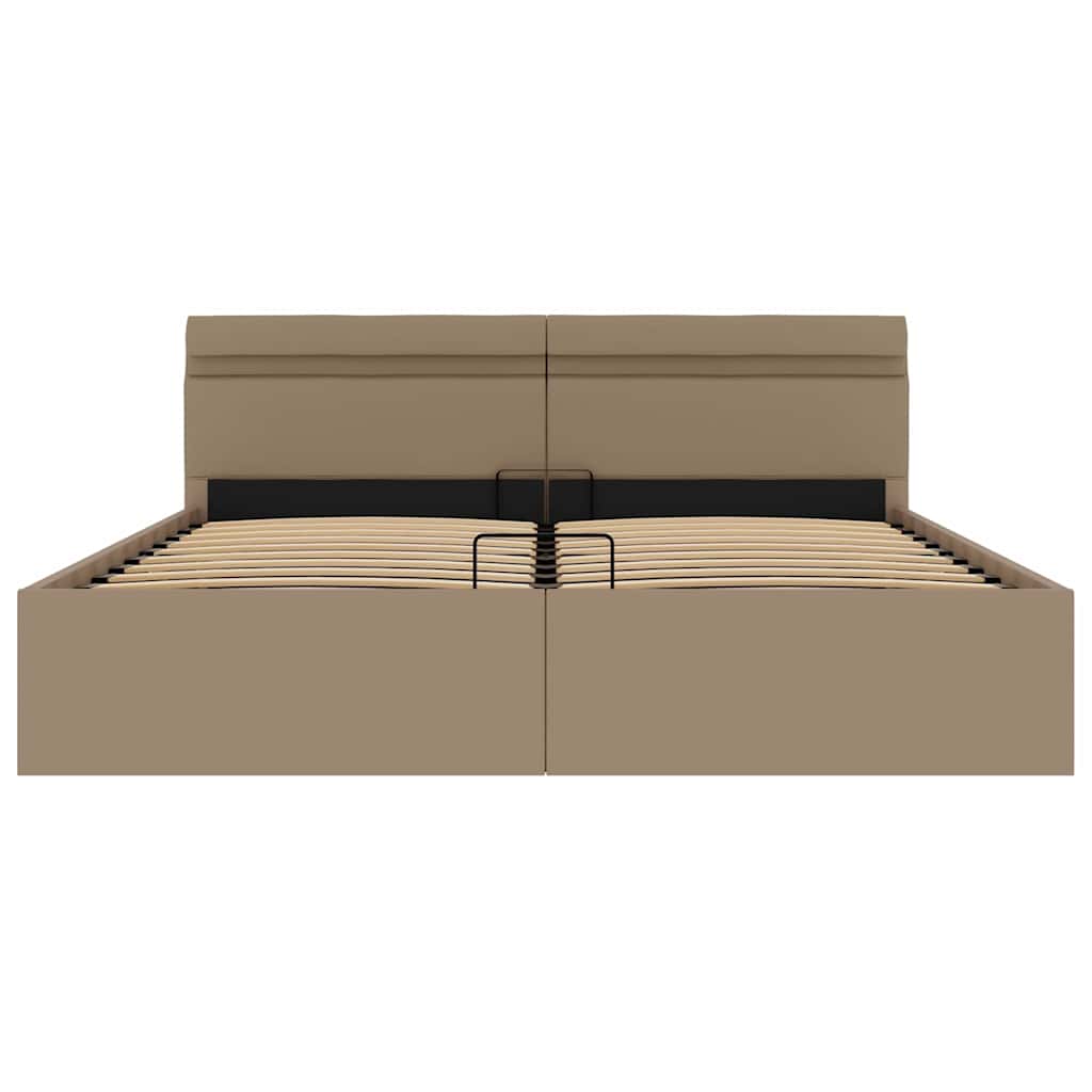 Giroletto Idraulico con LED Cappuccino Similpelle 180x200cm | homemem39