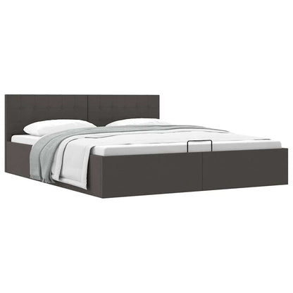 Giroletto con Contenitore Grigio Scuro in Tessuto 160x200 cm | homemem39