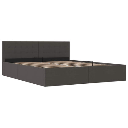 Giroletto con Contenitore Grigio Scuro in Tessuto 160x200 cm | homemem39