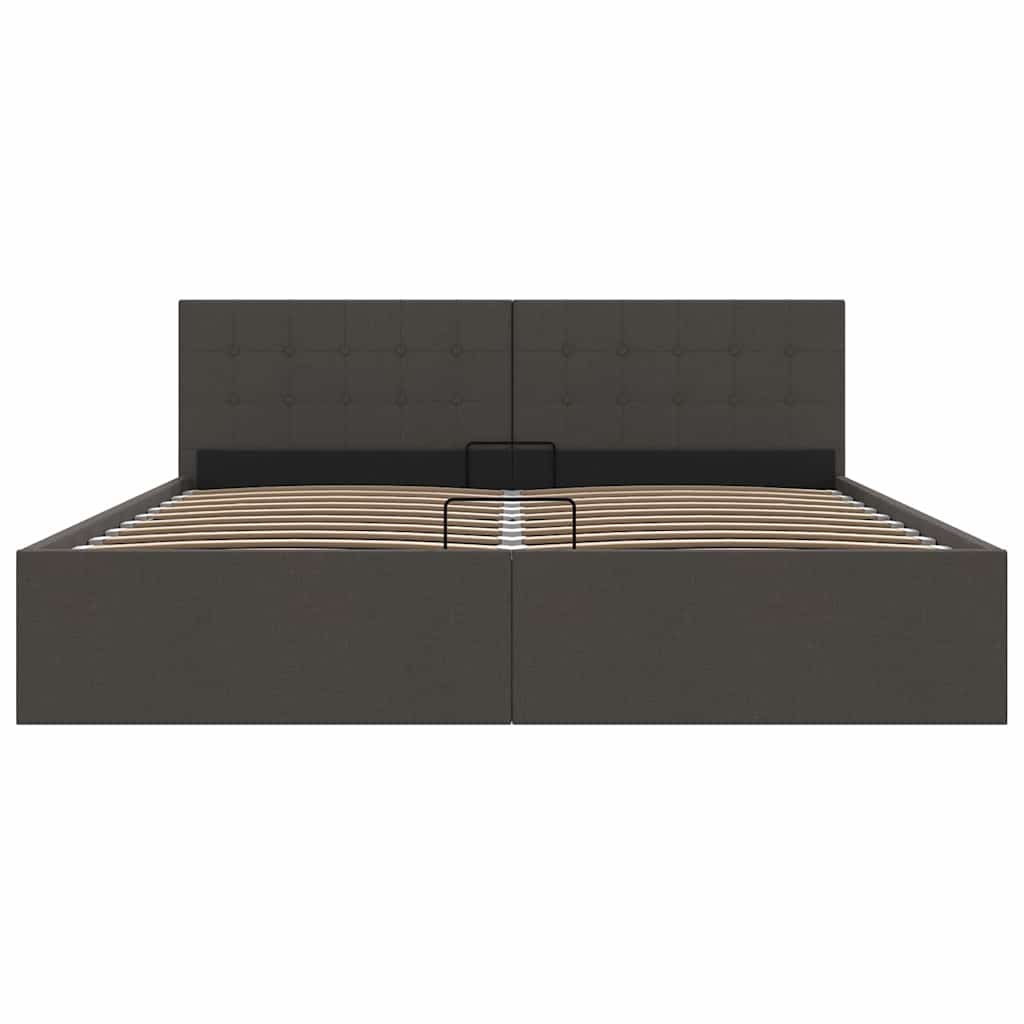 Giroletto con Contenitore Grigio Scuro in Tessuto 160x200 cm | homemem39