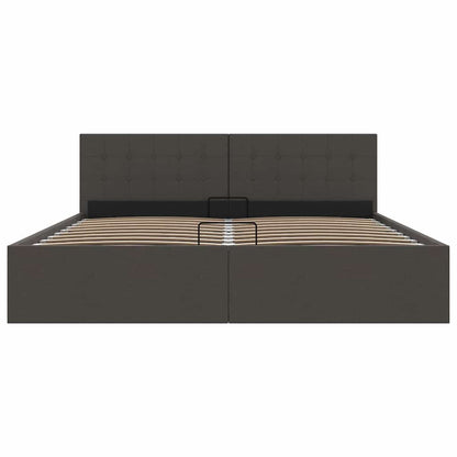 Giroletto con Contenitore Grigio Scuro in Tessuto 160x200 cm | homemem39