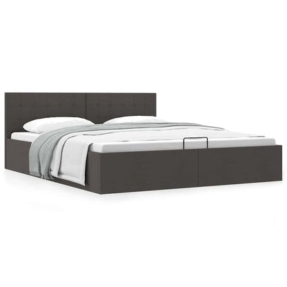 Giroletto con Contenitore Grigio Scuro in Tessuto 160x200 cm | homemem39