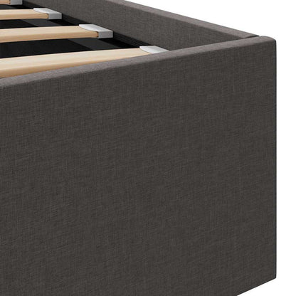 Giroletto con Contenitore  Grigio Scuro in Tessuto 180x200 cm | homemem39