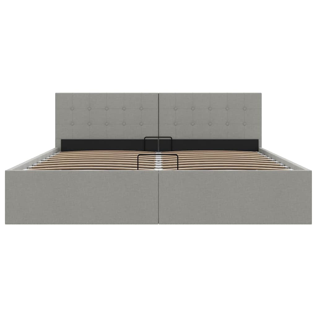 Giroletto con Contenitore Grigio Chiaro in Tessuto 160x200 cm | homemem39