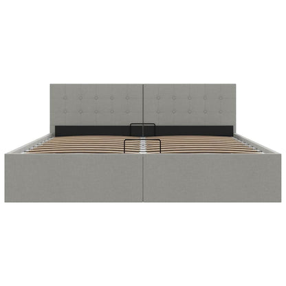 Giroletto con Contenitore Grigio Chiaro in Tessuto 160x200 cm | homemem39