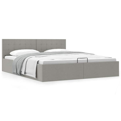 Giroletto con Contenitore Grigio Chiaro in Tessuto 160x200 cm | homemem39