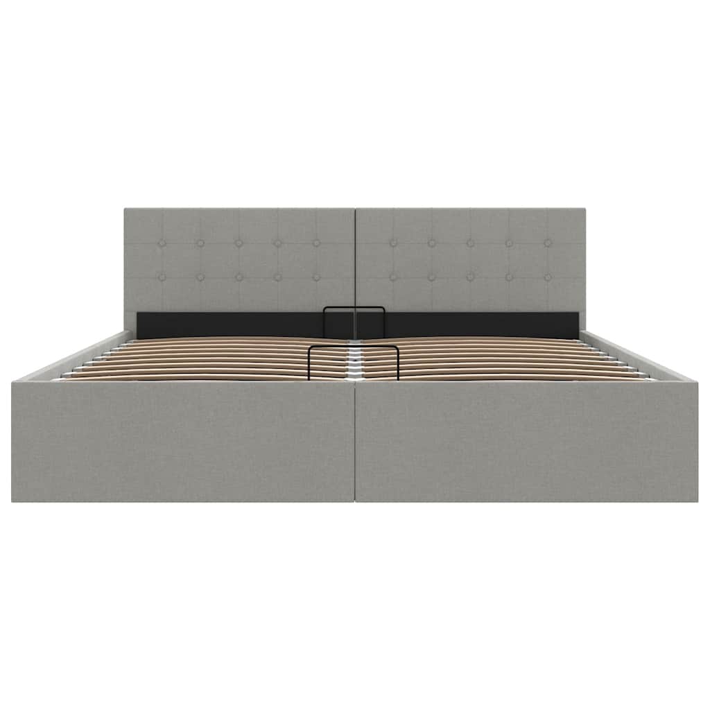 Giroletto con Contenitore  Grigio Chiaro in Tessuto 180x200 cm | homemem39