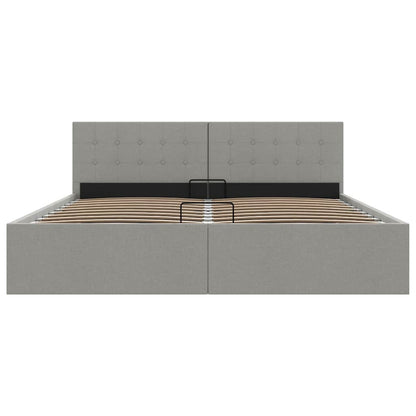 Giroletto con Contenitore  Grigio Chiaro in Tessuto 180x200 cm | homemem39