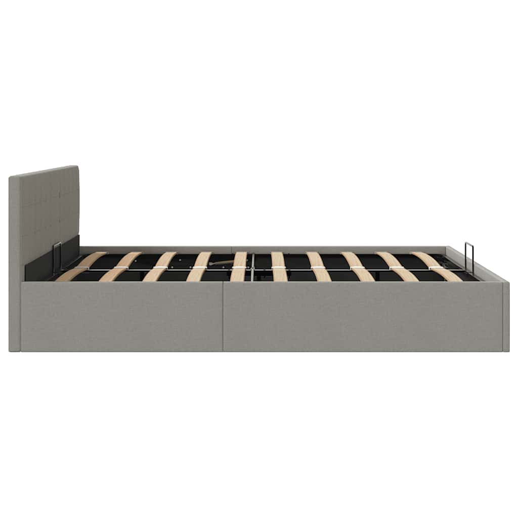 Giroletto con Contenitore  Grigio Chiaro in Tessuto 180x200 cm | homemem39
