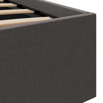 Giroletto con Contenitore e LED Grigio Scuro Tessuto 180x200 cm | homemem39