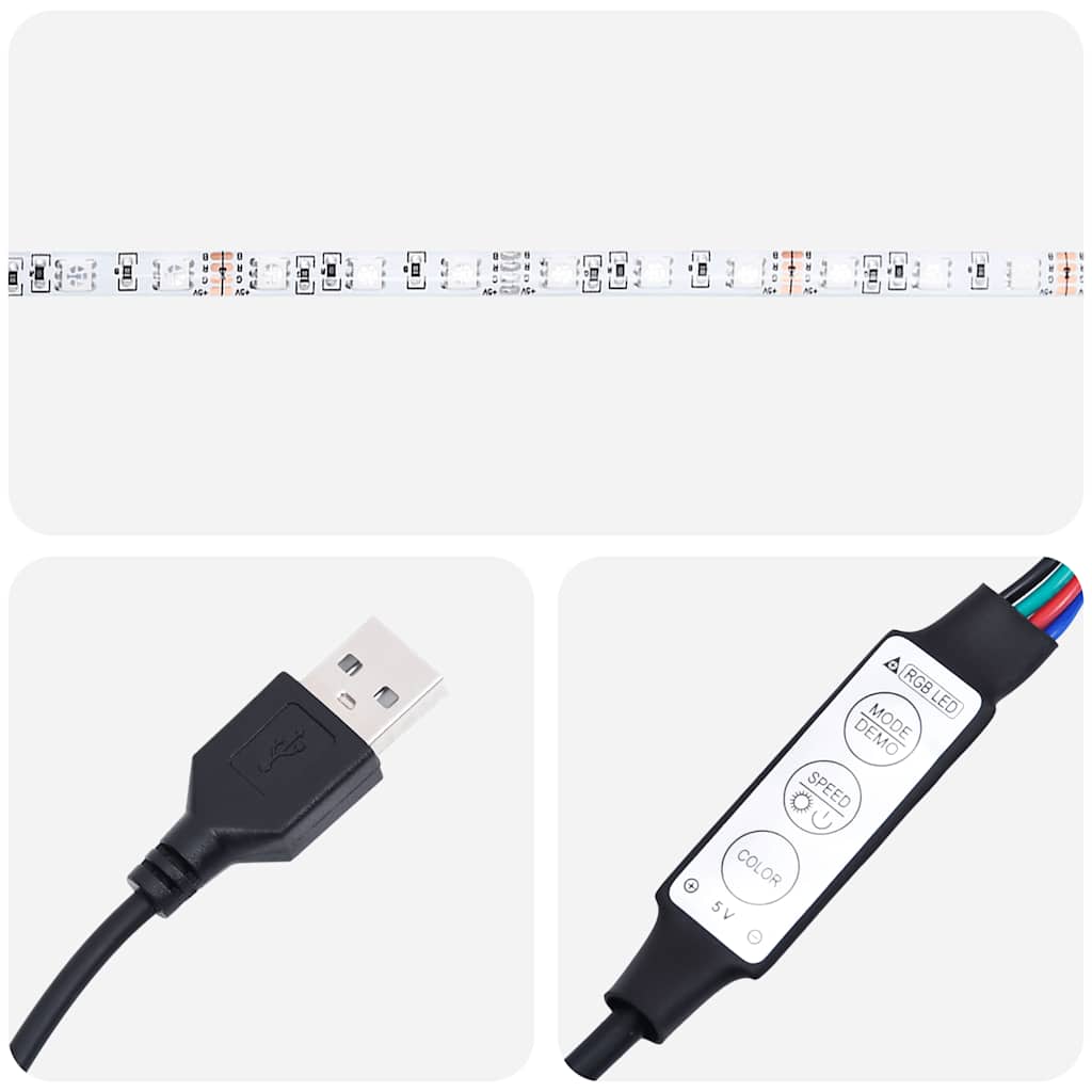 Giroletto con Contenitore e LED Grigio Chiaro Tessuto 90x200 cm | homemem39