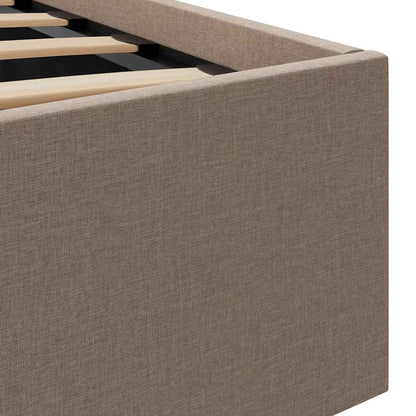 Giroletto Idraulico Contenitore e LED Tortora Tessuto 90x200 cm | homemem39